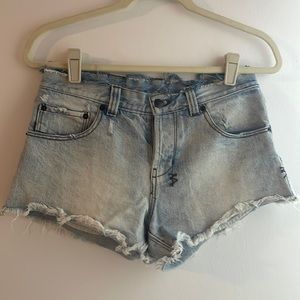 Ksubi Denim Cutoff Distressed High Waist Shorts | Size 26
